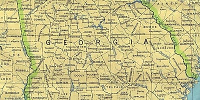 ನಕ್ಷೆ of Georgia ನಗರಗಳು